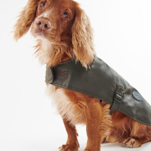 NWT Barbour Green Wax Dog Coat, Medium - Picture 1 of 7